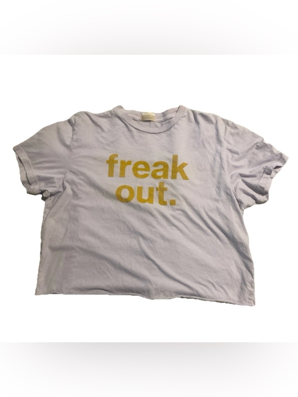 Mother At Your Leisure Cropped T-Shirt Freak Out Light Purple Women’s XS